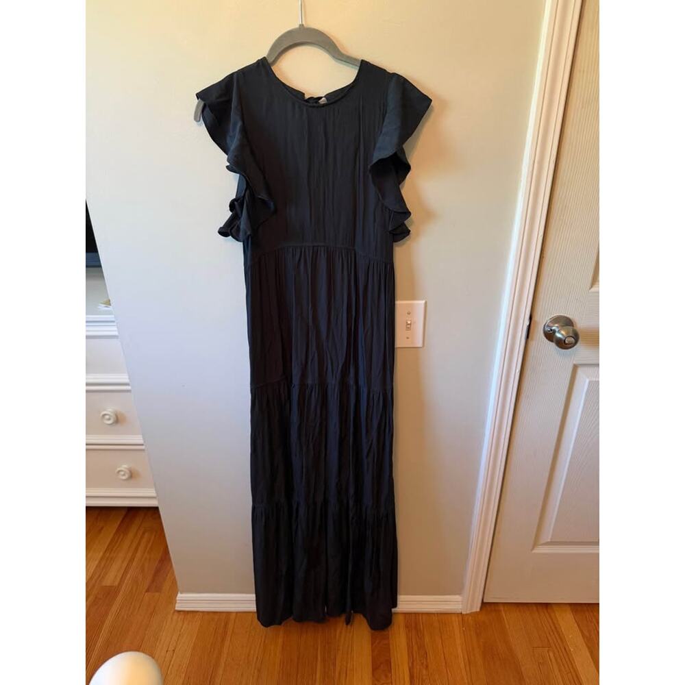 Black maxi flowy dress PINCH (small)